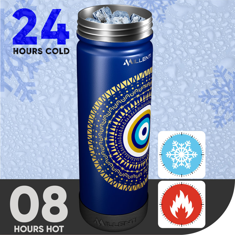 Millenti 26oz. Double Wall Insulated Stainless Steel Water Bottle