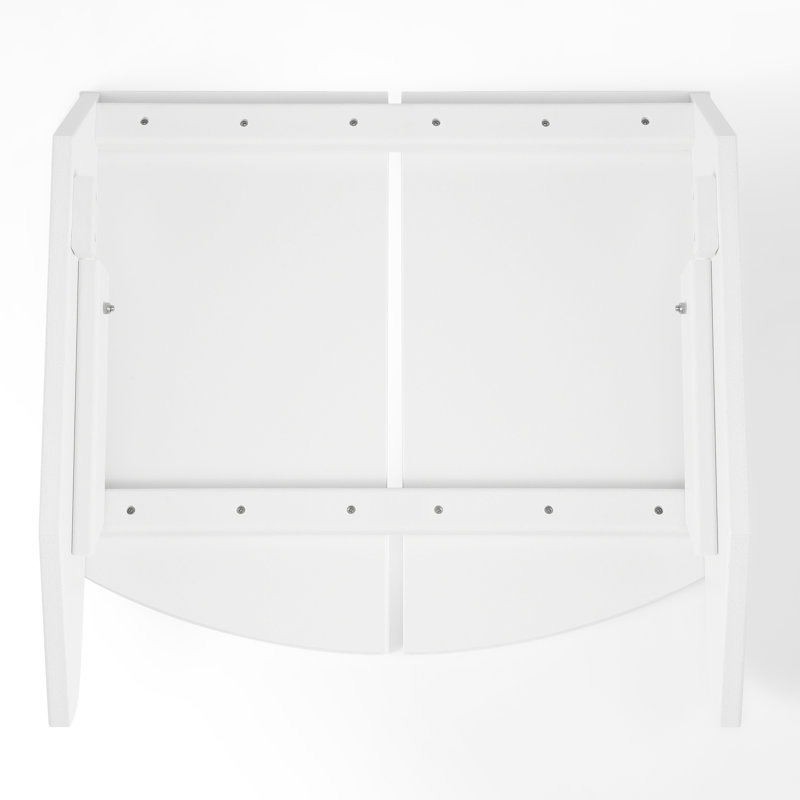 Repose-pieds moderne en poly, Blanc