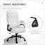 Big & amp; Grand fauteuil de bureau de direction de 400 lb, siège de bureau ergonomique réglable en cuir PU blanc cassé pour adultes