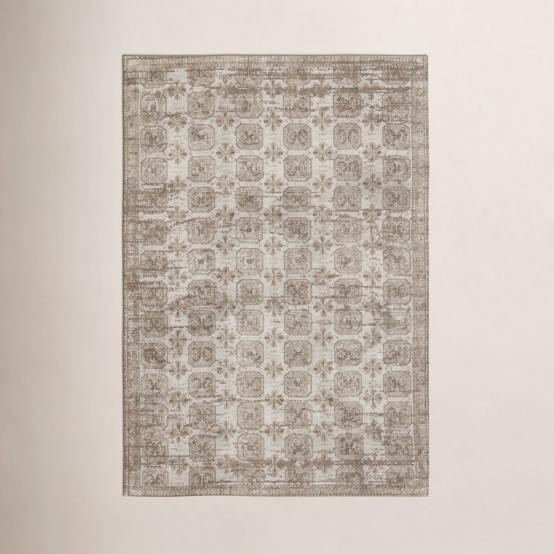 Phoebe Washable Geometric Indoor Rug, Runner 2' x 6'