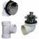 Plumber's Pack Lift & Turn Bathtub Leg Drain Assembly with No-Hole Overflow and Sch. 40 ABS Elbows