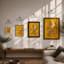 Golden Arrangement Botanical - Framed Print-687264135-687264376