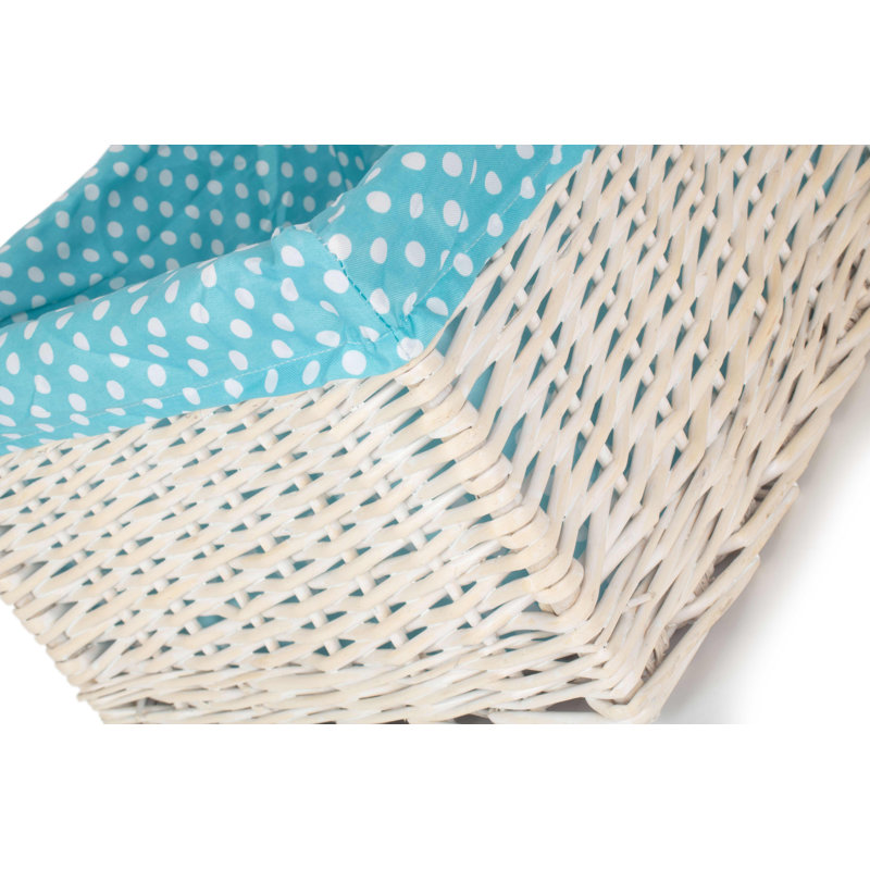 Wicker Willow Storage Basket with Lining, Extra large