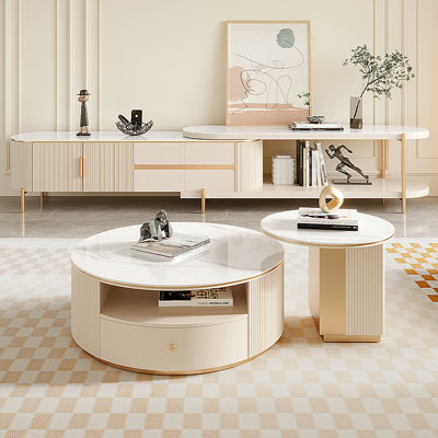 Ensemble de table de thé extensible Rock Slab