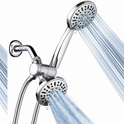 Ultimate High Pressure 48-Setting Shower Combo - Luxurious 6-Setting Rain Shower Head & Handheld for the Best Dual Shower Experience