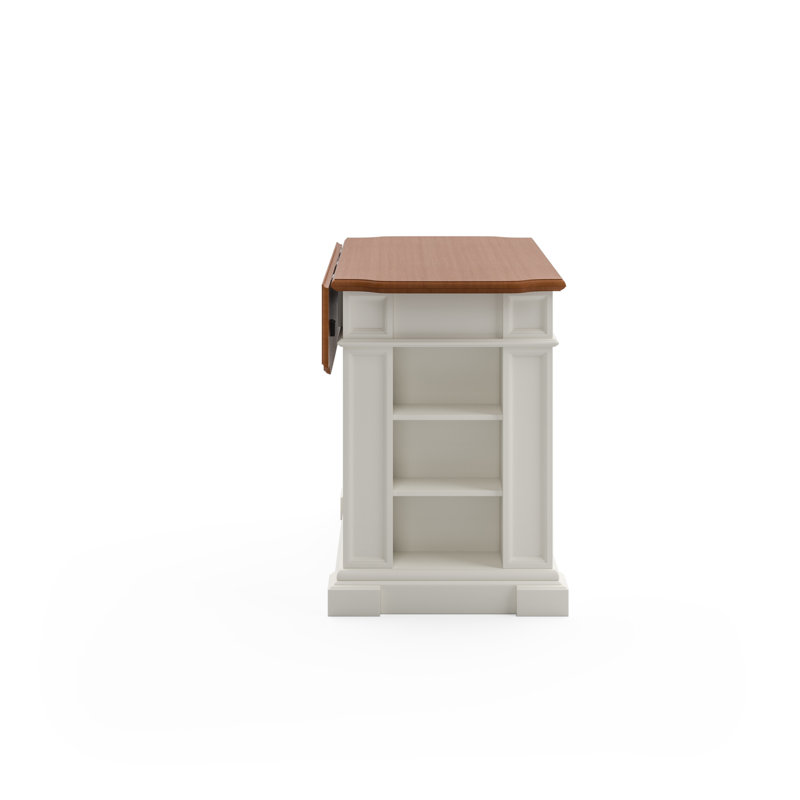 Seddon 49.75'' Wide Kitchen Island, Off-White