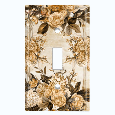 Patterned 1 - Gang Toggle Light Switch Standard Wall Plate