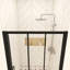 48 po X P 76 po Porte de douche à cadre coulissant H au fini noir mat-119947168