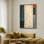Art mural encadré sur toile - Composition abstraite minimaliste dans des tons bleus et neutres - 16 po x 24 po, 24 po x 36 po