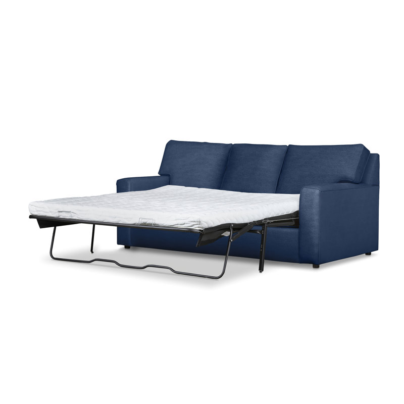 Leigh 84" Square Arm Sofa Bed, Denim indigo classique