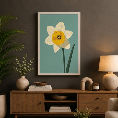 Golden Daffodil Botanical - Wrapped Canvas