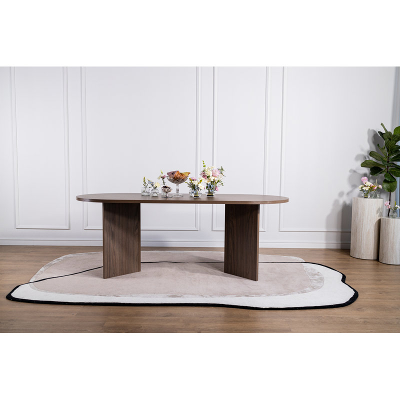 Ovo Round Dining Table, Brown