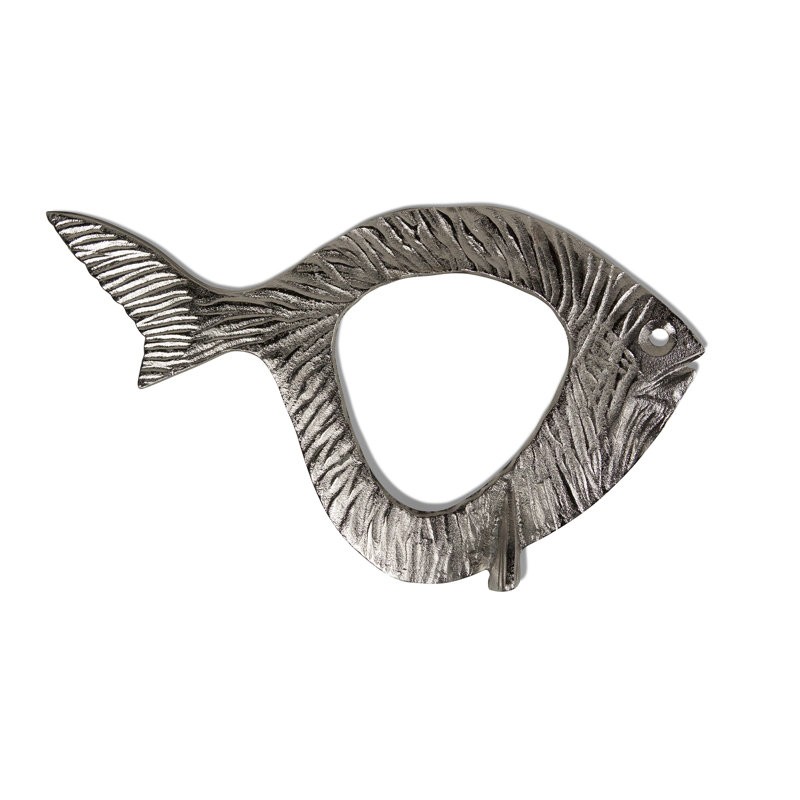Décoration murale open fish, H 12 po x l 20 po x P 2 po