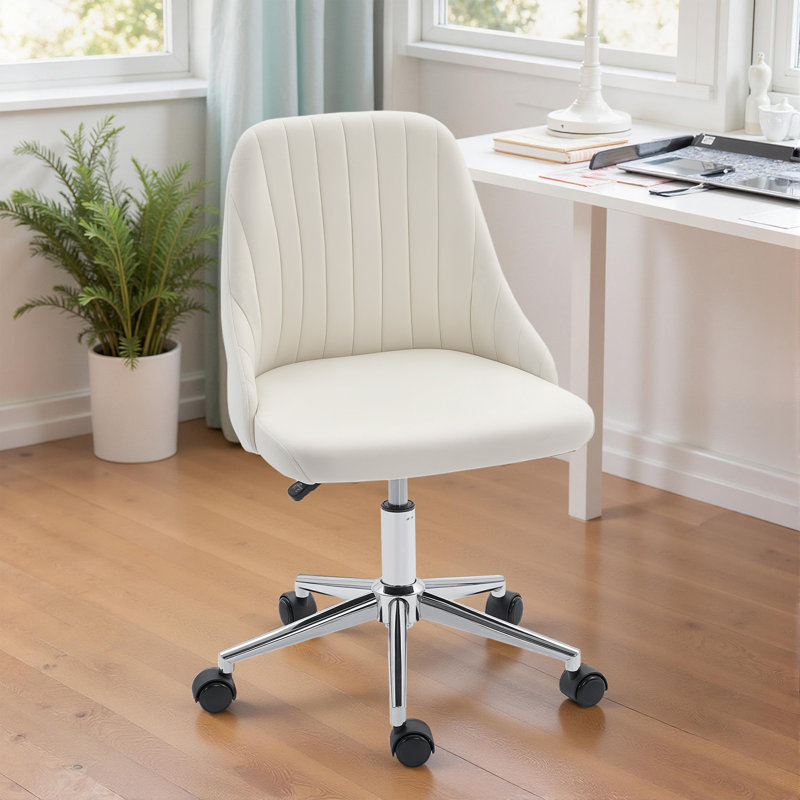 Siège de bureau Velvet, Blanc, crème