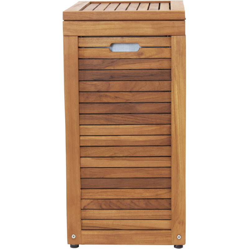 Moti Wood Laundry Hamper with Handles