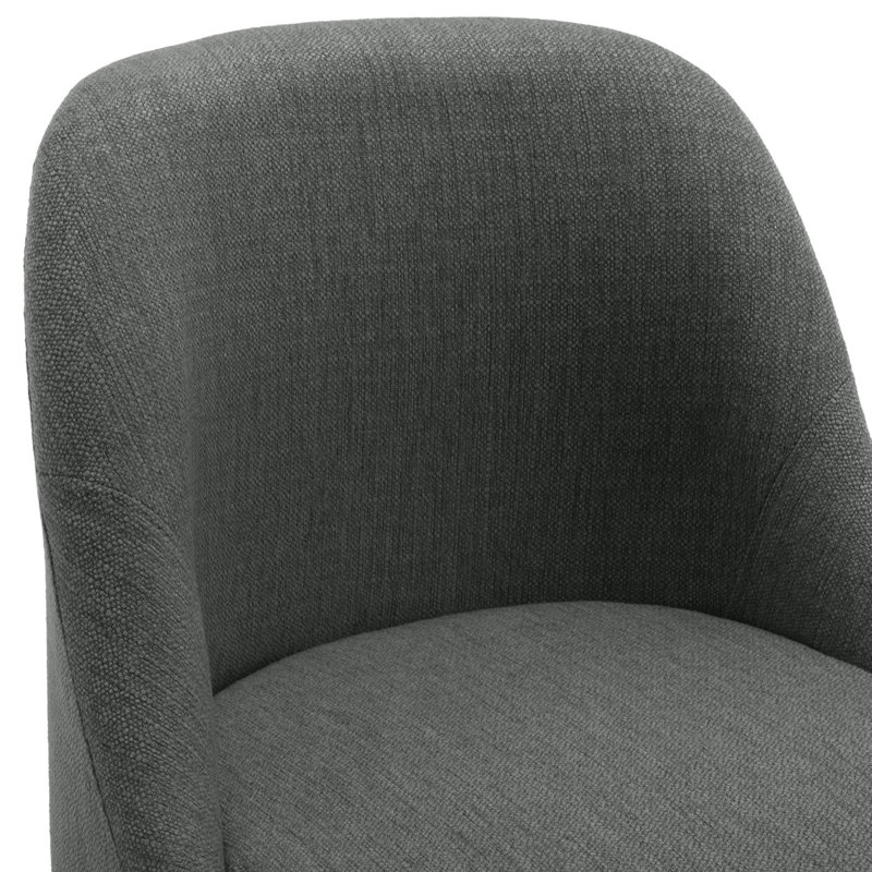 Tabouret pivotant rembourré Mangu, Gris