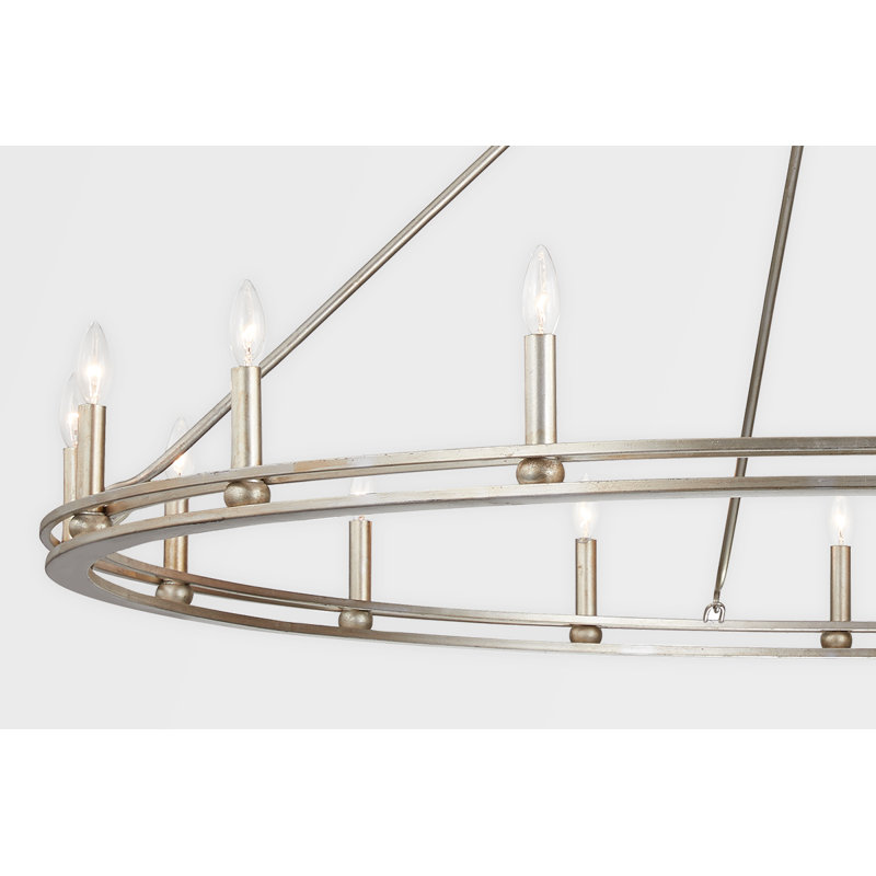 Sutton 16 Light Chandelier, Champagne Silver Leaf