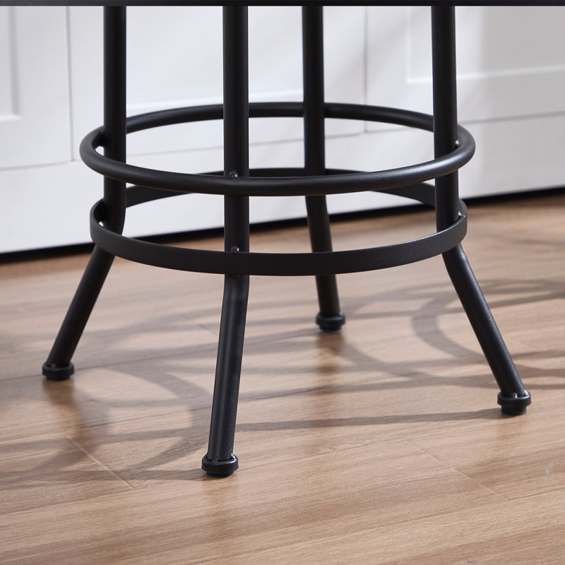 Tabouret de bar Farmhouse & Industrial, Brun / Noir