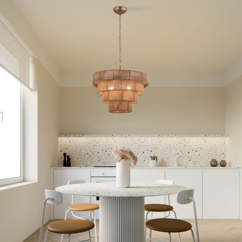 Luminaire suspendu bol 6 lumières Evadne