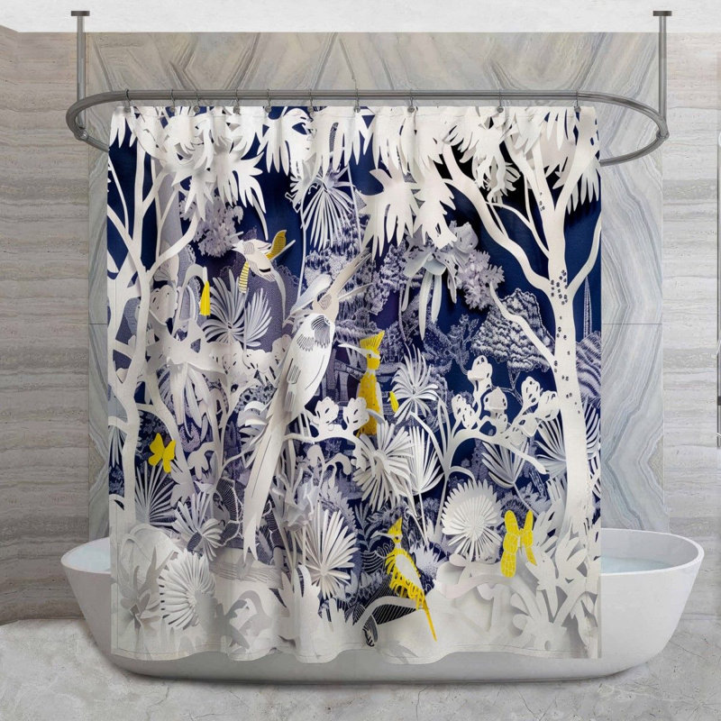 Rideau de douche Floral, H 73 po x l 70 po