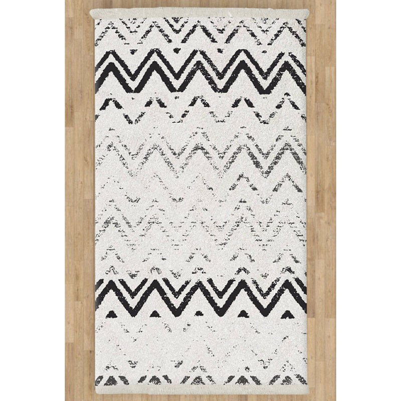 Tapis rectangulaire en polypropylène Kilim, Rectangle 2 pi 6 po x 4 pi 11 po