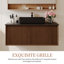 Meuble-lavabo simple 36 po avec plateau en marbre, base en bois brun et lavabo noir-1517243461