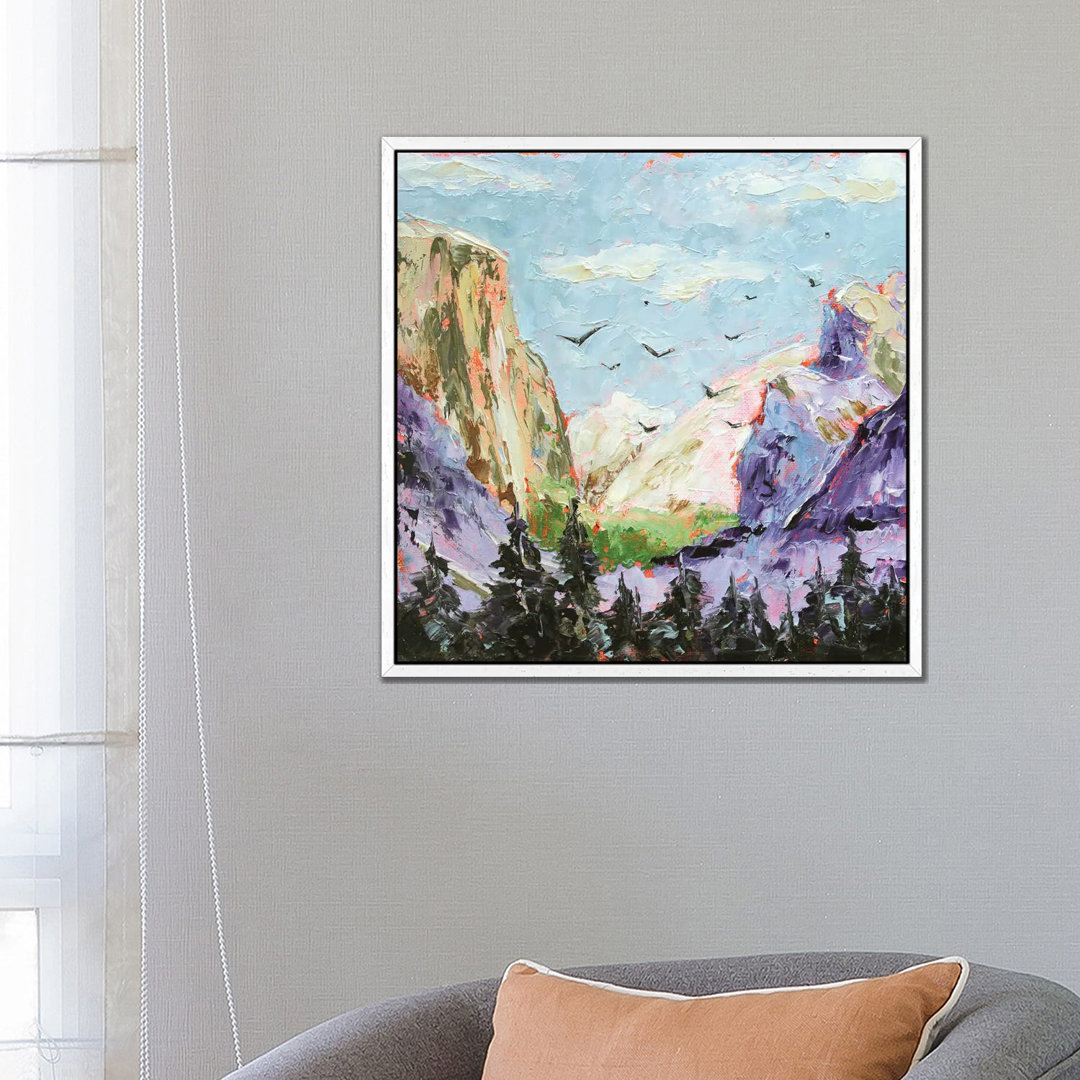 Purple Mountains von Alexandra Jagoda - Galerie-verpackte Leinwand Giclée auf Leinwand