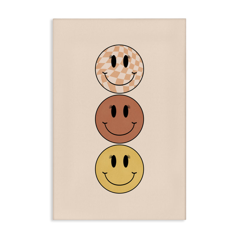 «Retro Smileys Trio» par JJ Design House, LLC., H 24 po x l 16 po
