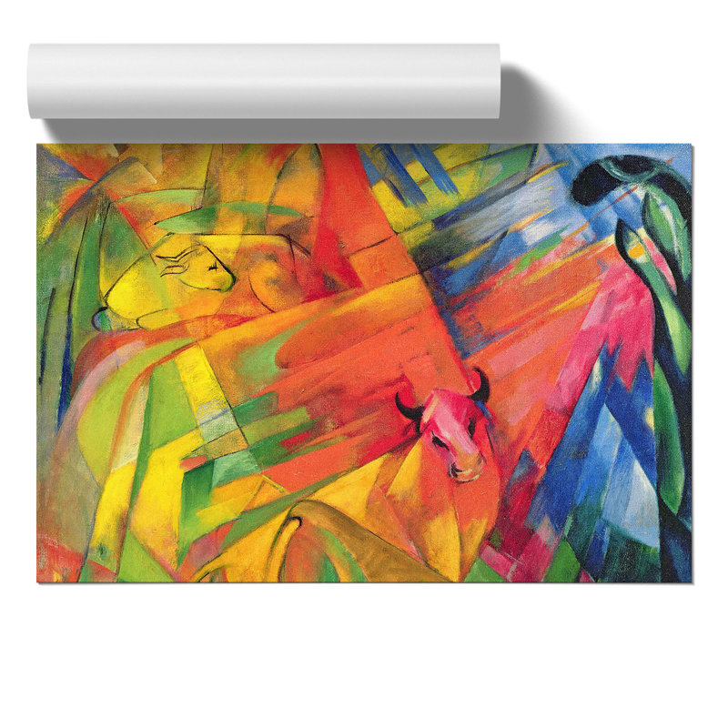 Animals In A Landscape - No Frame Print, 21cm H x 30cm W x 0.1cm D