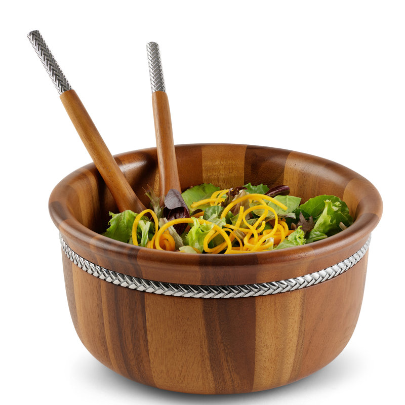Nambe Braid Round Salad Bowl