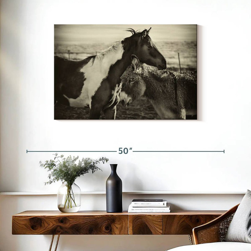 Kissing Horses I, H 24 po x l 36 po
