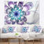 Tapisserie bleue florale-28503384