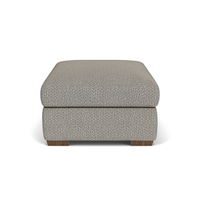 Square Ottoman, Gray Polypropylene/Olefin