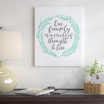" Our Family Quote Green Wreath "