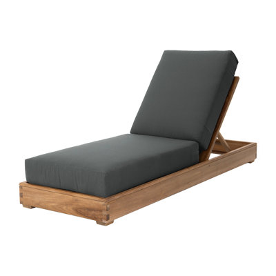 Chaise longue d'extérieur en teck Starlita