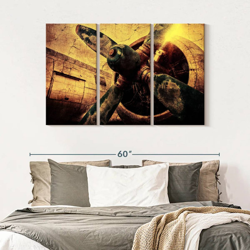 Reproduction d'art sur toile grunge, H 50 po x l 32 po
