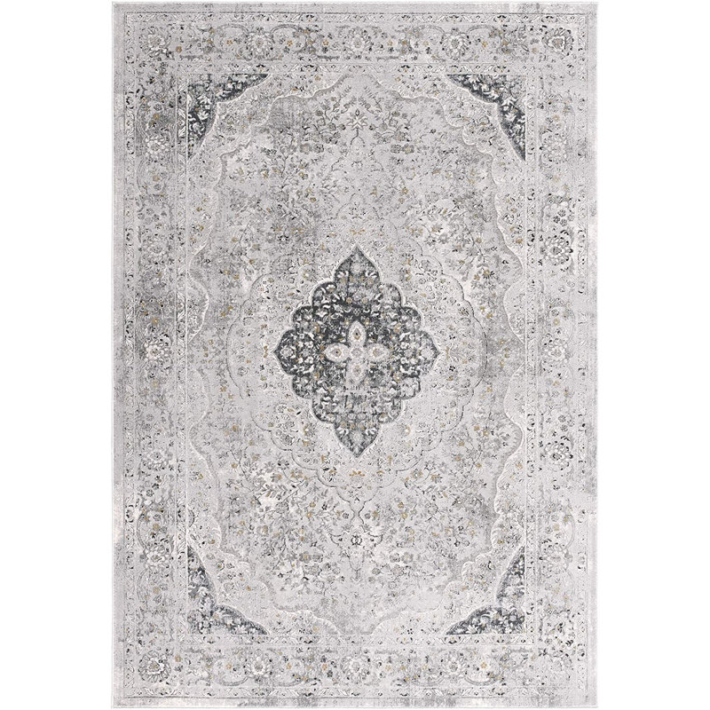 Amihai Viscose Oriental Indoor Rug, Rectangle 5' x 8'