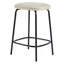 Tabouret de comptoir moderne simple avec siège rembourré, ensemble de 2, ivoire