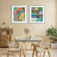 Ensemble de 2 impressions encadrées sous verre Bright Veggie Harvests, design par Courtney Haley-117111617-117111621