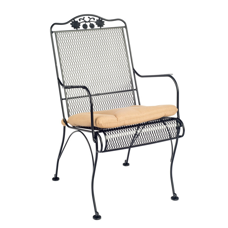 High Back Dining Arm Chair with Optional Seat Cushion