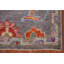 Tapis gris à motif floral Oushak