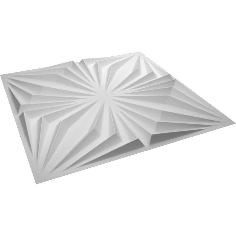 White Textured 3D PVC Decorative Wall Panels, 19 5/8" x 19 5/8", 50-Pack