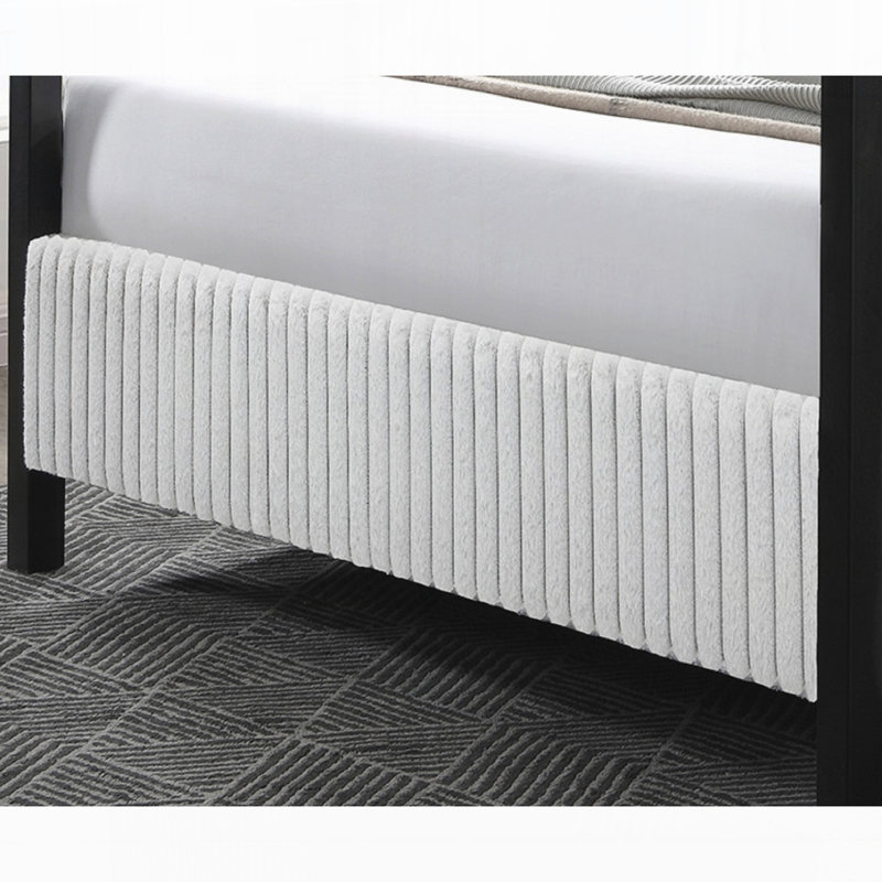 Tête de lit tapissier Modern, Gris clair, Grand lit