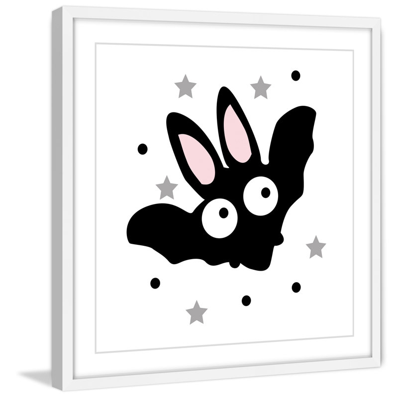 «Black Bunny Bat» par Katarina Snygg, reproduction encadrée, H 32 po x l 32 po x P 1,5 po