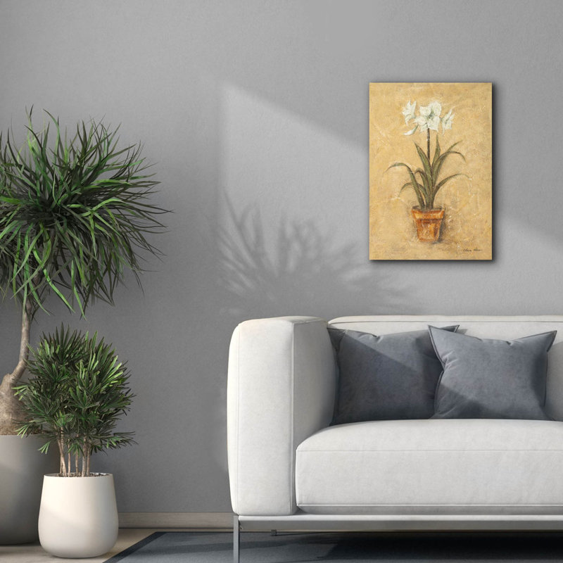 Tableau sur toile « Amaryllis blanche » de Cheri Blum, 45,7 cm x 66 cm, H 26 po x l 18 po x P 0,75 po