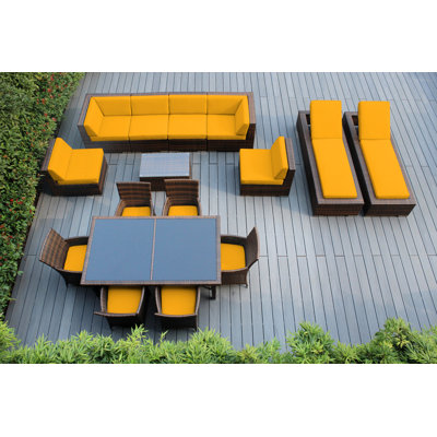 Pavior 14 - Person Patio Conversation Set with Cushions