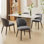 Ensemble de chaises de salle à manger rembourrées avec dossier ergonomique et capacité de poids de 265 lb