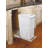 Single White 50 Qt. White Steel Wire Bottom Mount Waste Container w/ Lid and 3/4-Extension Slides for 15" Base Cabinets
