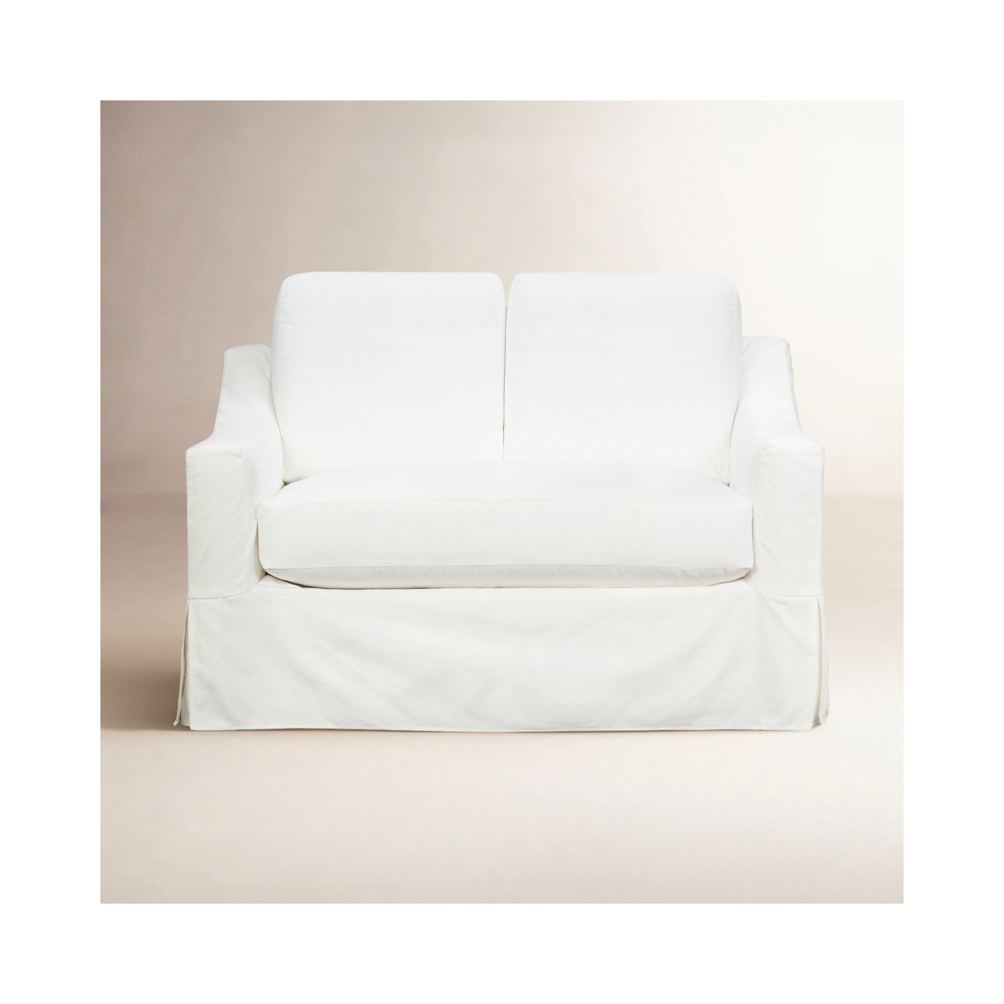 Cranbrook 55.5'' Upholstered Loveseat, Classic Bleach White Twill