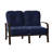 Fremont 51.5'' Wide Aluminum Loveseat with Cushions-26118084-26118081